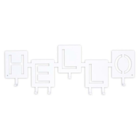 Wieszak ścienny Hello biały