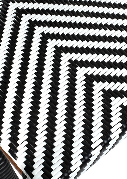 Krzesło ogrodowe CAFE AZURE biały / czarny