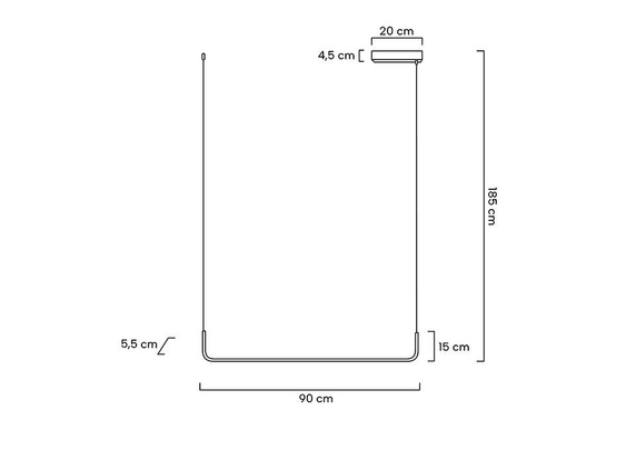 MOOSEE lampa wisząca SHAPE 90 czarna