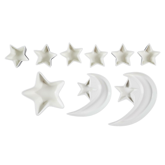 Zestaw 9 naczyń do serwowania Starry      Night biały