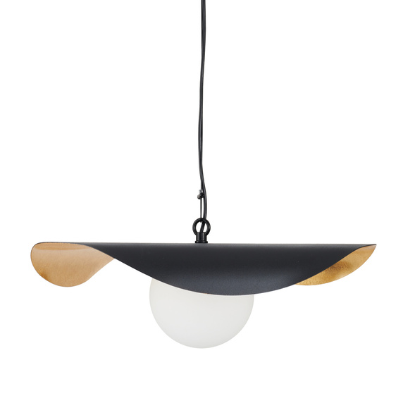 Lampa wisząca ENZO czarno złota kula 40 cm