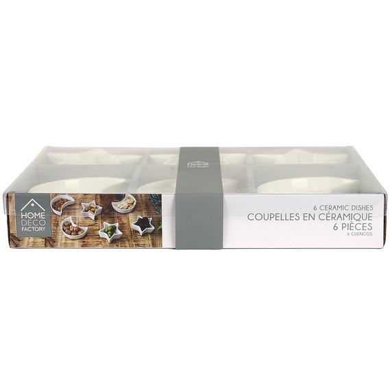Zestaw 6 naczyń do serwowania Star/Moon   biały