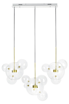 Lampa wisząca CAPRI LINE 3 złota - 180 LED, aluminium, szkło