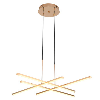 Lampa wisząca CRISS CROSS LED złota 78 cm