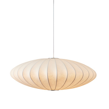Lampa wisząca SILK FLAT biała 50 cm - nowoczesna i minimalistyczna