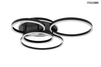 MOOSEE lampa sufitowa / plafon RINGS 5 czarna