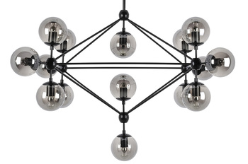 MOOSEE lampa wisząca PLANETARIO 15        czarna - klosze dymione