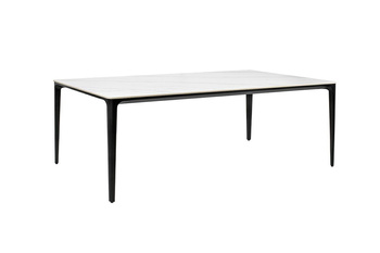 Stół SLIM 200x120 biały, czarny - ceramiczny marmur, aluminium