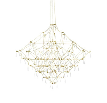 MOOSEE lampa wisząca CONSTELATION 77      GOLD - LED, stal szczotkowana