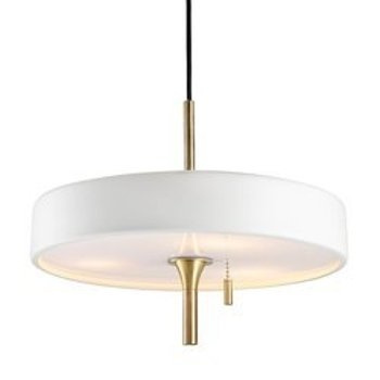 Lampa wisząca ARTDECO biało - złota 35 cm do salonu