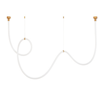 Lampa wisząca SNAKE LED wąż ledowy złota 400 cm