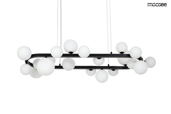 MOOSEE lampa wisząca ALURE OVAL 120       czarna/mleczna