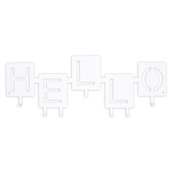 Wieszak ścienny Hello biały