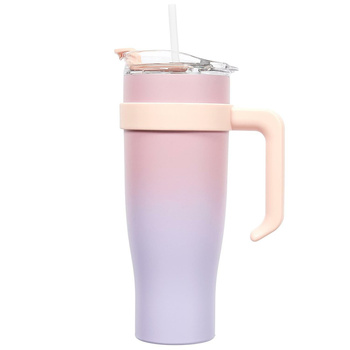 Kubek termiczny Miami Tie-Dye fioletowy/  różowy