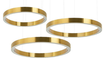 MOOSEE lampa wisząca RING 80 + 80 + 100   złota na jednej podsufitce