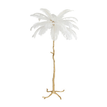 Lampa podłogowa EMU pióra białe 170 cm