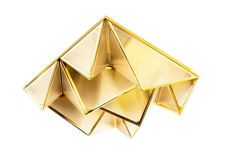 MOOSEE lampa sufitowa / plafon PYRAMIDS   złota
