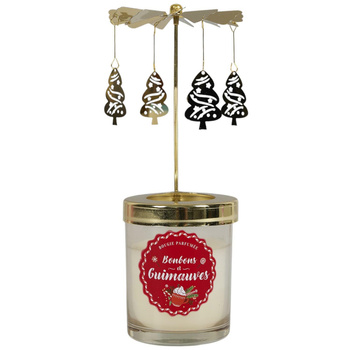 Świeca zapachowa świąteczna karuzela      biała