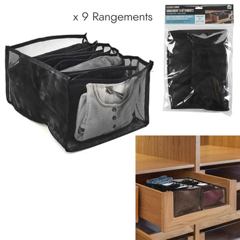 Organizer do szuflady na odzież czarny