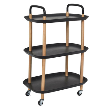 Wózek/ stolik Kaleo czarny/ naturalny