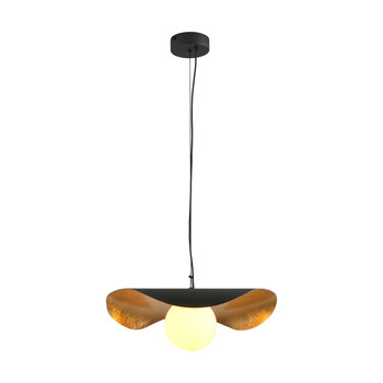 Lampa wisząca ENZO czarno złota kula 40 cm