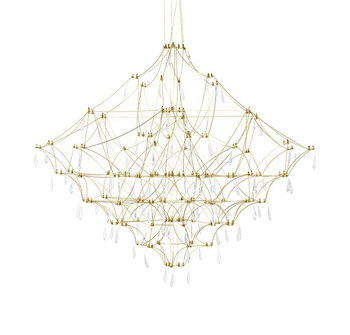 Lampa wisząca CONSTELATION 100 GOLD - LED, stal szczotkowana