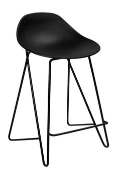 Krzesło barowe PERSY czarne 66 - polipropylen, metal