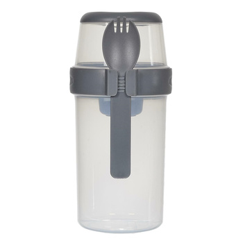 Lunch box z 3 przegródkami szary