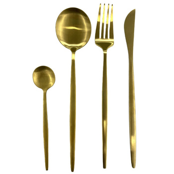 Zestaw sztućców Gilded złote na 6 osób