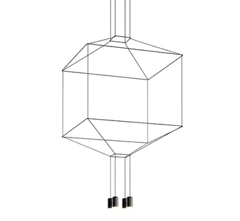 MOOSEE lampa wisząca FLUSSO 4 czarna