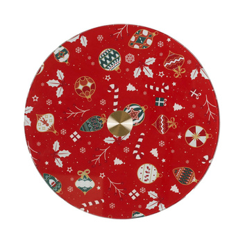 Taca obrotowa na ciasto czerwona 28cm