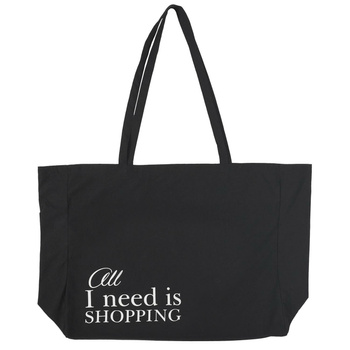 Torba shopper All I Need Is Shopping      czarna