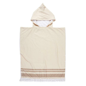 Poncho Orongo ręcznikowe beżowe