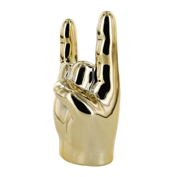 Dekoracja, figurka Dłoń mała Rock and     Roll złota