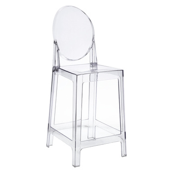 Stołek barowy Viki transparentny 66cm