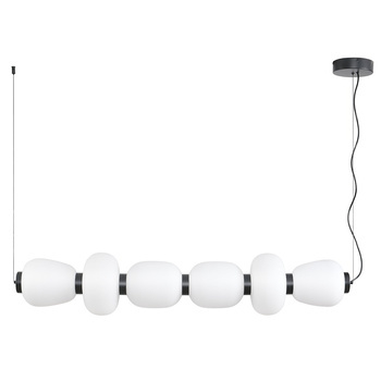 Lampa wisząca BRILLA-6 LED biało-czarna 125 cm